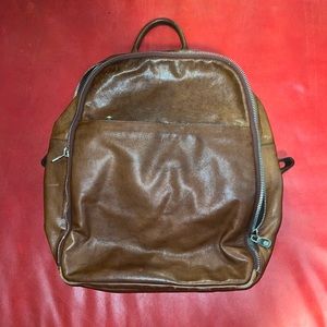 Brunello Cucinelli brown leather backpack